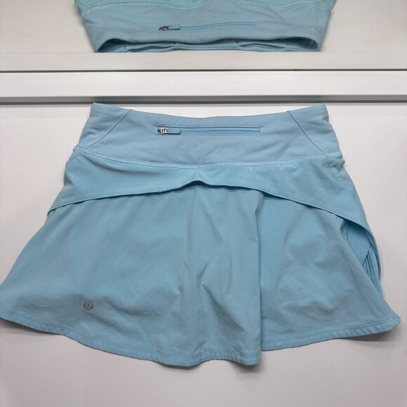 Lululemon Play Off The Pleats Skirt *13" Blue Glow Size 2 - Picture 5 of 5